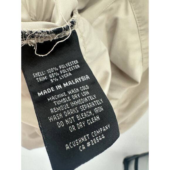 Footjoy Mens Pullover Windbreaker Size XL Tan Pockets Golf Casual Lightweight - Picture 8 of 10